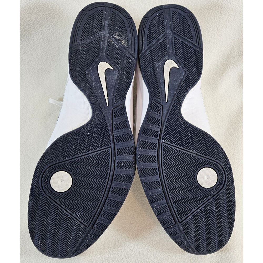 Nike White and Navy High-Top Athletic Basketball Shoes - Picture 8 of 10